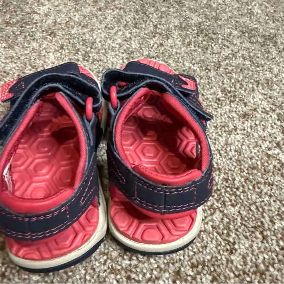 Timberland Kids Navy and Pink Sandals - Picture 7 of 11